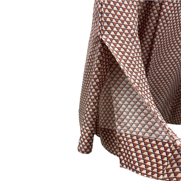 COS MIDI Satin Skirt Size Small A Line Pleated Belt Loops High Waist Side Slit - Picture 3 of 9